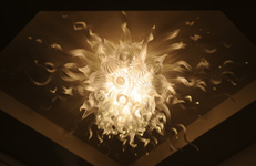 Flush Mounted Crystal Chandelier