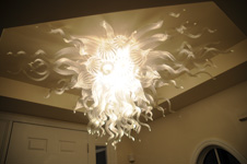 Flush Mounted Crystal Chandelier