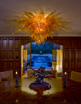 Flush Mounted Crystal Chandelier